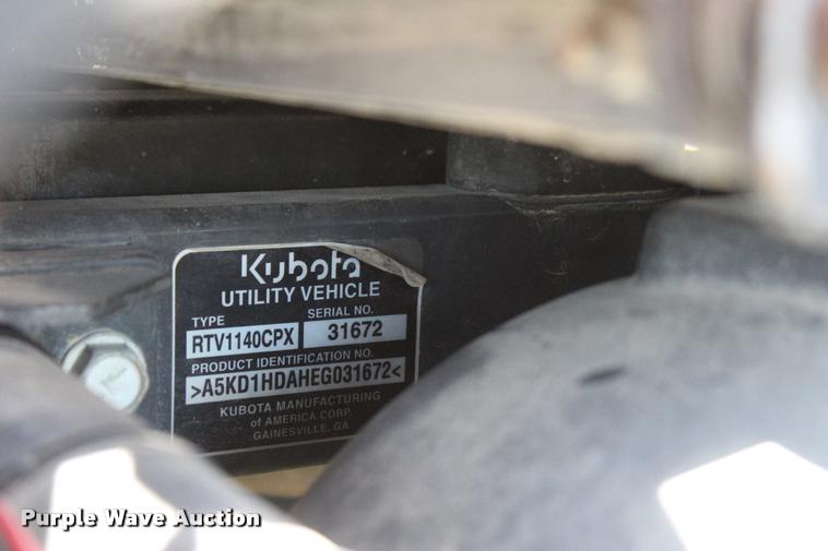 image for item L4912 2014 Kubota RTV1140CPX utility vehicle