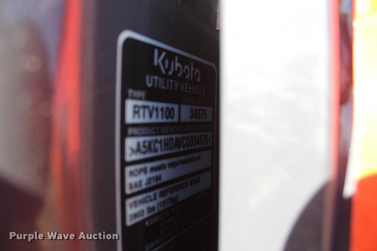 image for item L4914 2012 Kubota RTV1100 utility vehicle