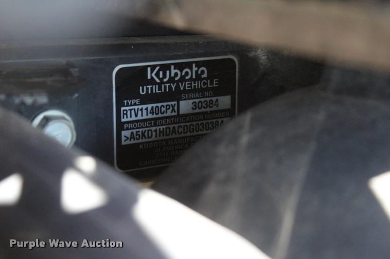 image for item L4915 2013 Kubota RTV1140CPX utility vehicle