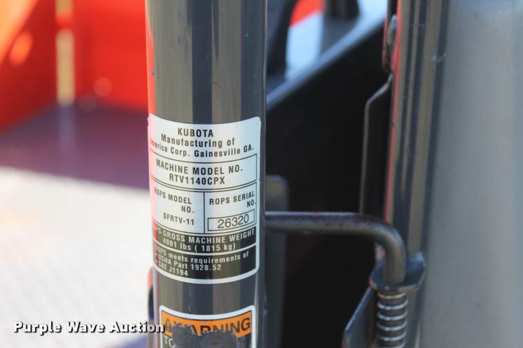 image for item L4915 2013 Kubota RTV1140CPX utility vehicle