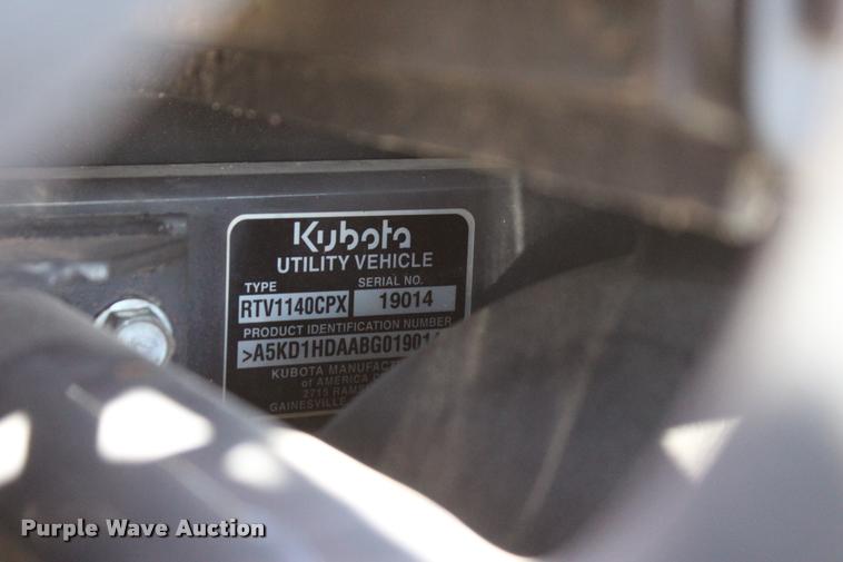 image for item L4916 2011 Kubota RTV1140CPX utility vehicle