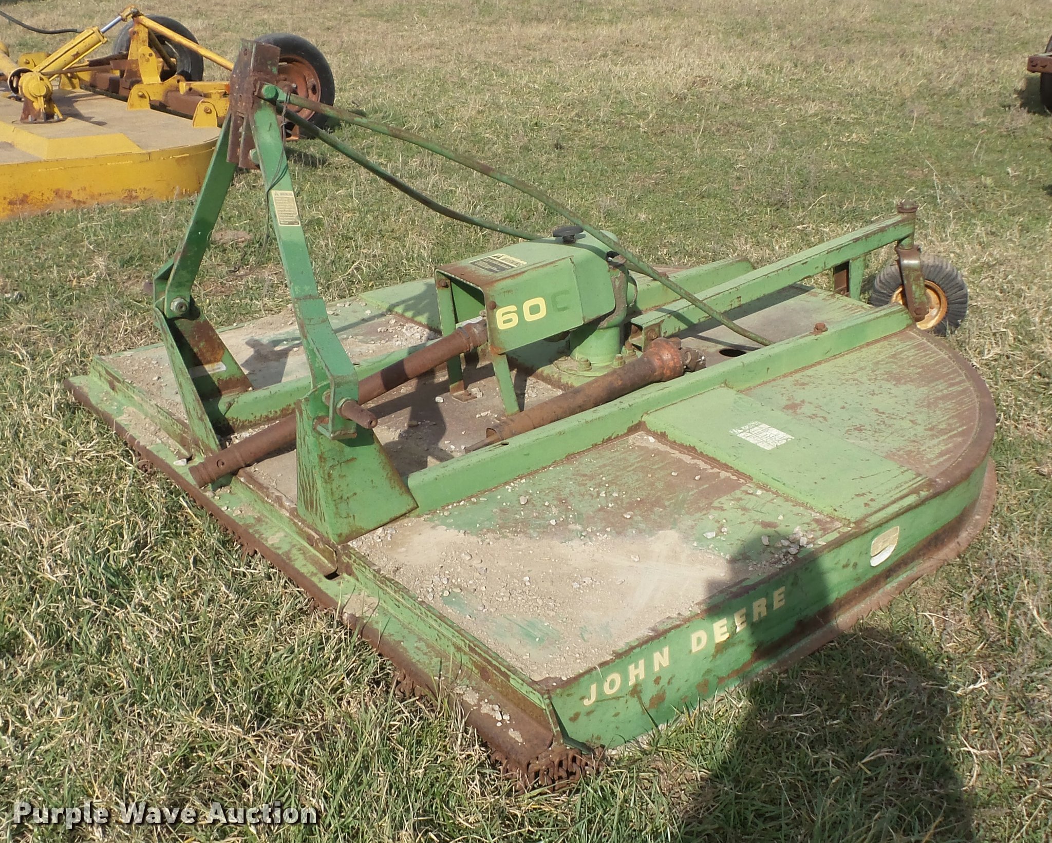 John Deere 606 rotary mower in Caney, KS Item AG9146 sold Purple Wave