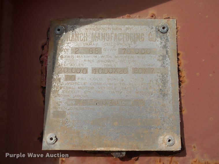 image for item AX9056 1988 Ranco bottom dump trailer