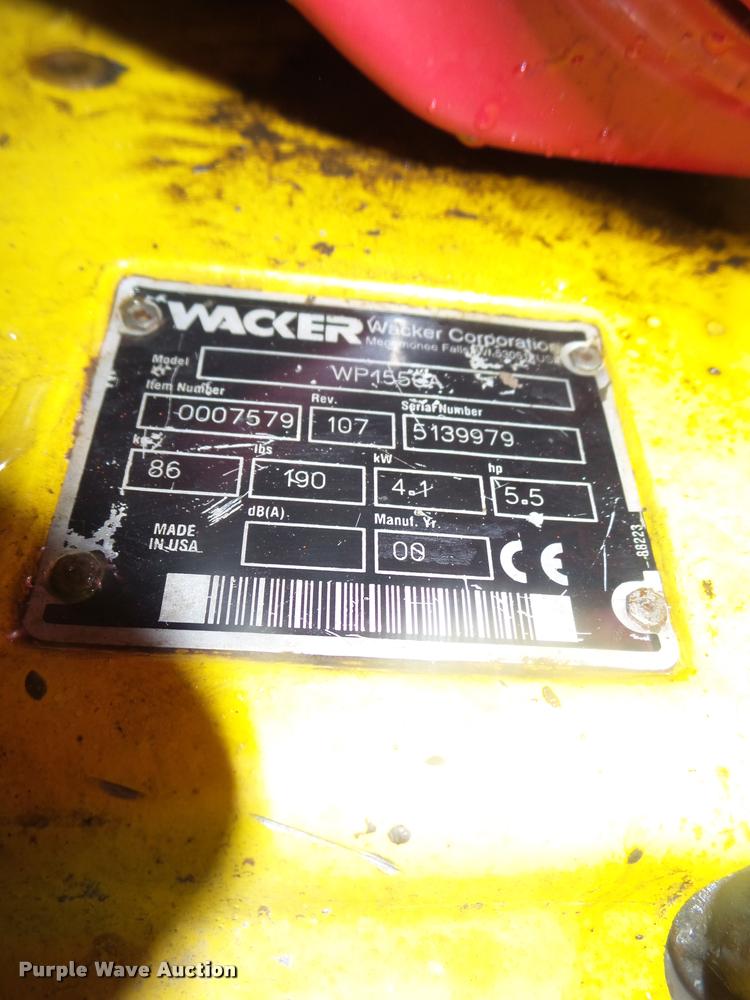 image for item CA9333 2000 Wacker WP1550A plate compactor