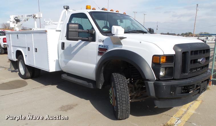 image for item DA3778 2008 Ford F550 Super Duty service truck with crane