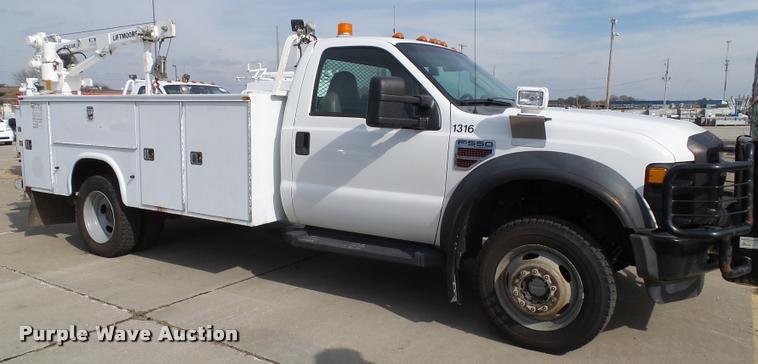 image for item DA3781 2008 Ford F550 Super Duty XL service truck with crane
