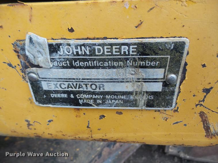 image for item DA3830 1993 John Deere 490E excavator