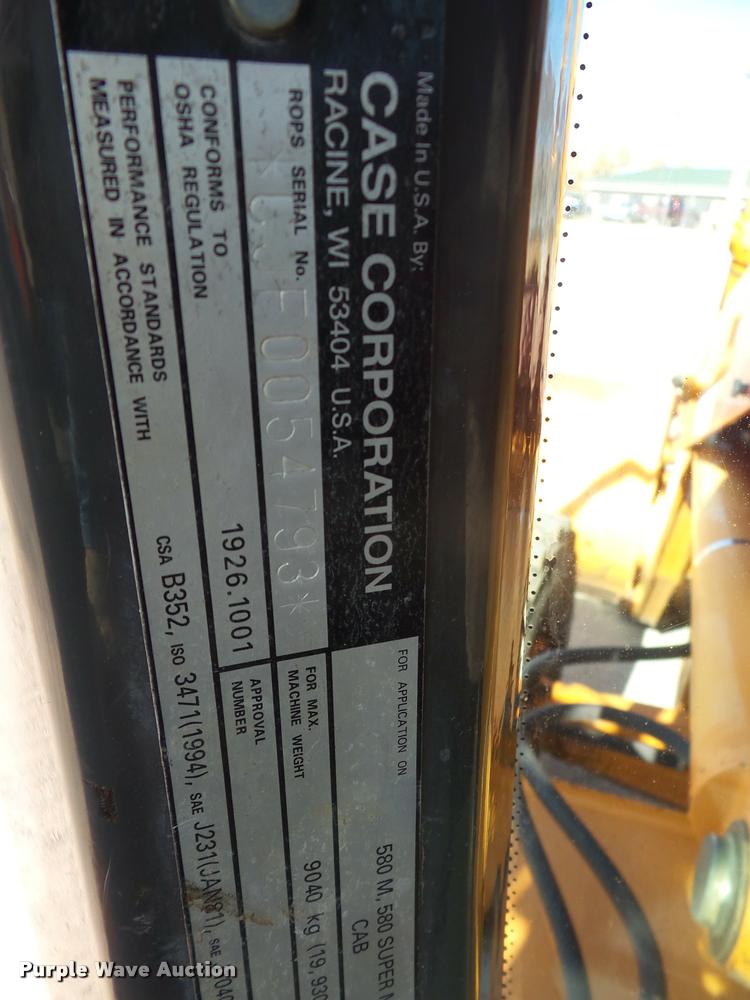 image for item DA3892 2002 Case 580M backhoe