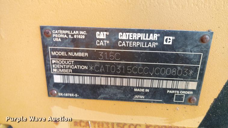 image for item DA4294 2003 Caterpillar 315C L excavator
