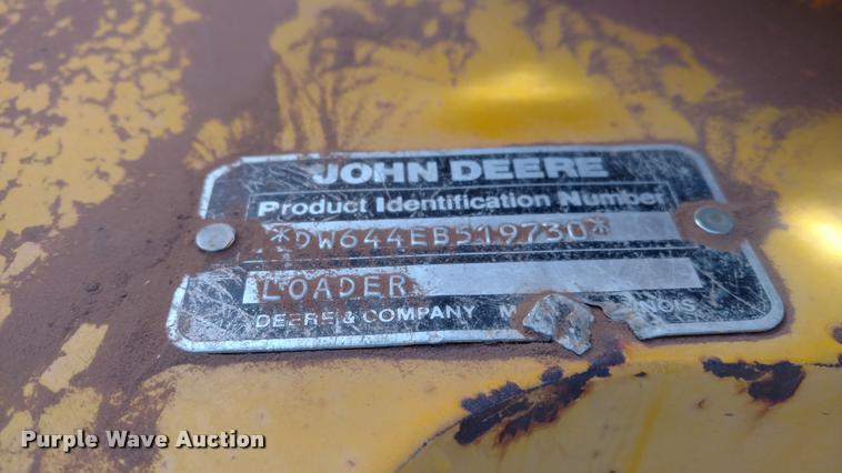 image for item DA4363 1988 John Deere 644E wheel loader