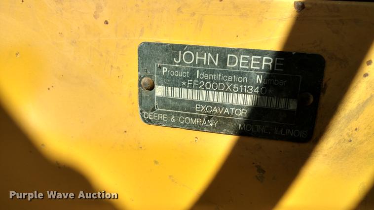 image for item DA4394 2008 John Deere 200D LC excavator