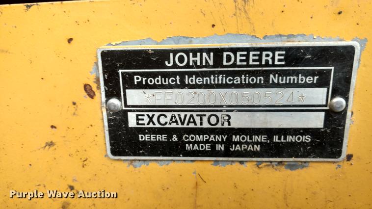 image for item DA4395 1997 John Deere 200LC excavator