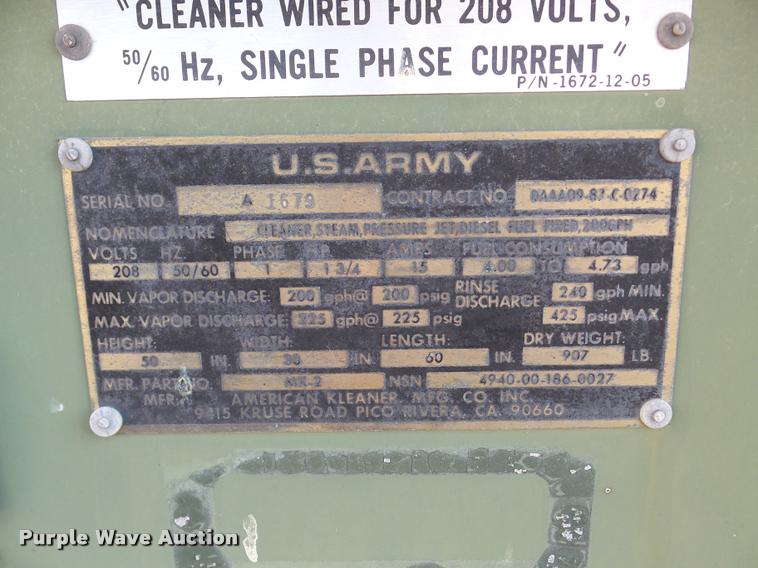 image for item DA8995 U.S. Army steamer