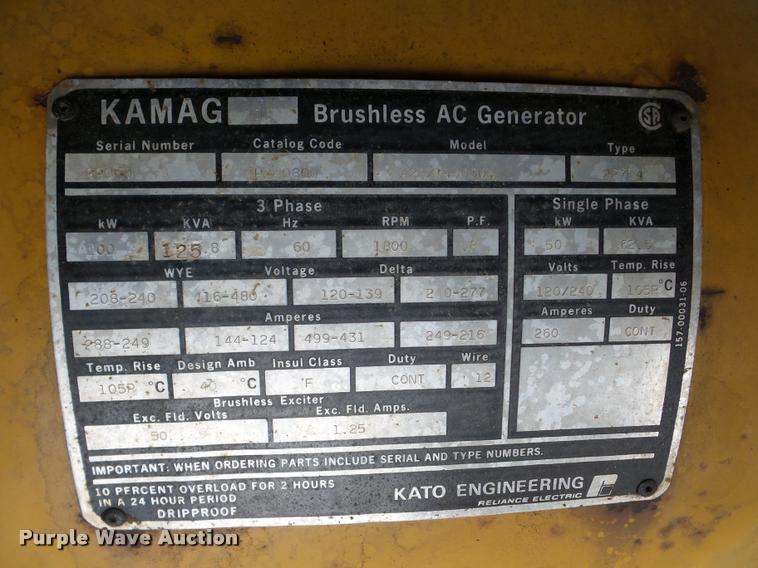 image for item DA8996 Kamag 18 generator