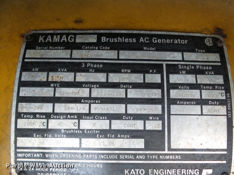 image for item DA8996 Kamag 18 generator