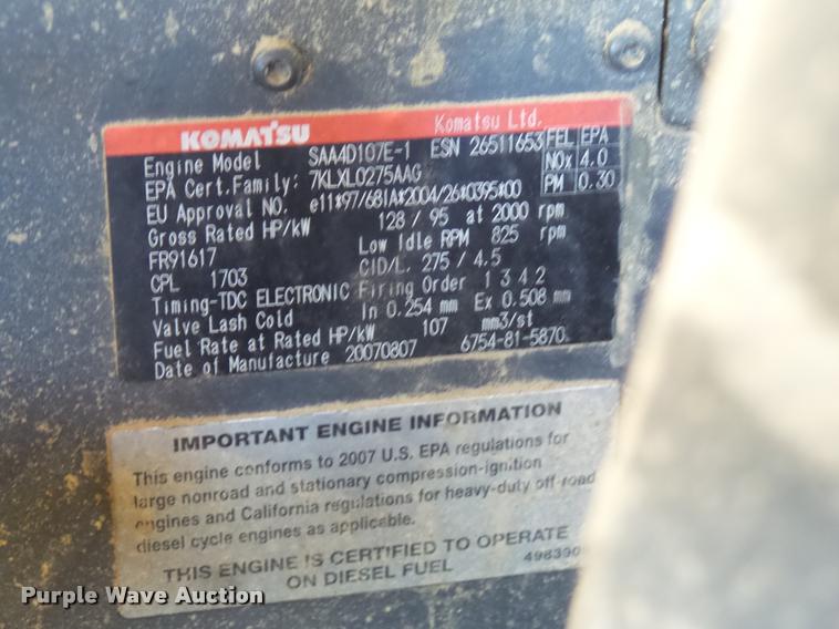 image for item DB1752 2008 Komatsu WA200 wheel loader