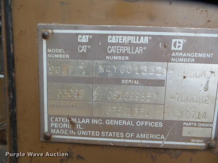 image for item DB3634 1993 Caterpillar 966F wheel loader