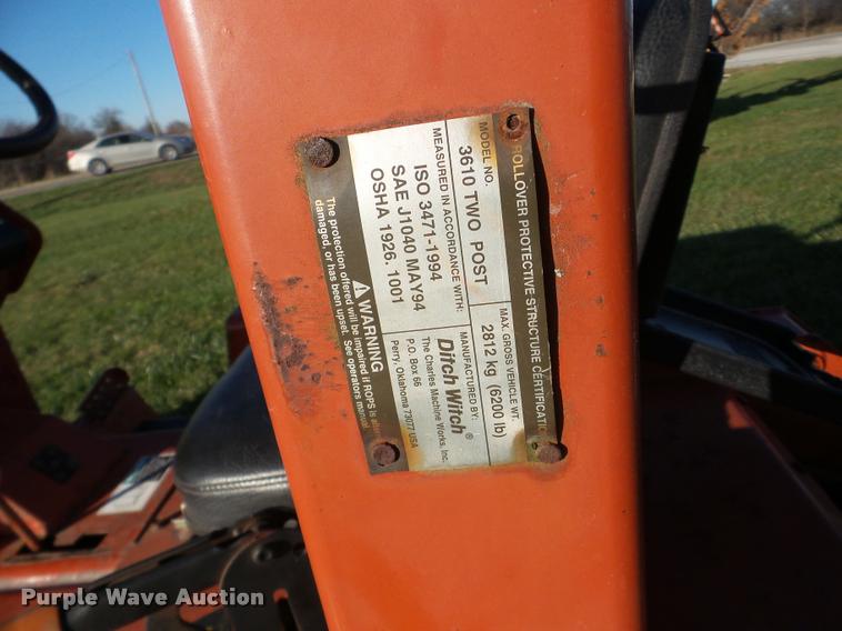 image for item DB5294 1998 Ditch Witch 3610 trencher