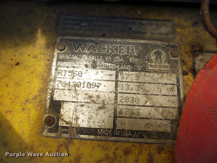image for item J1596 Wacker RT560 walk behind compactor
