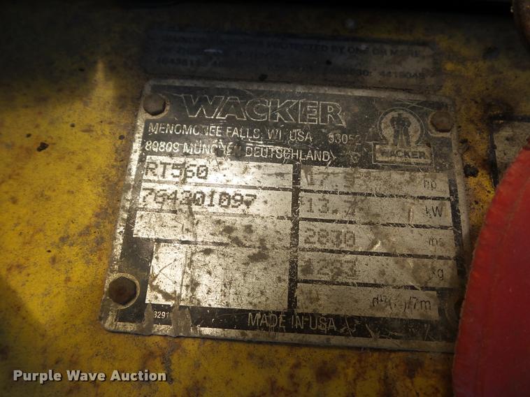 image for item J1596 Wacker RT560 walk behind compactor