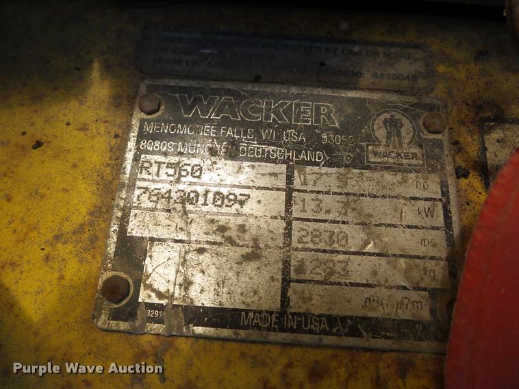 image for item J1596 Wacker RT560 walk behind compactor