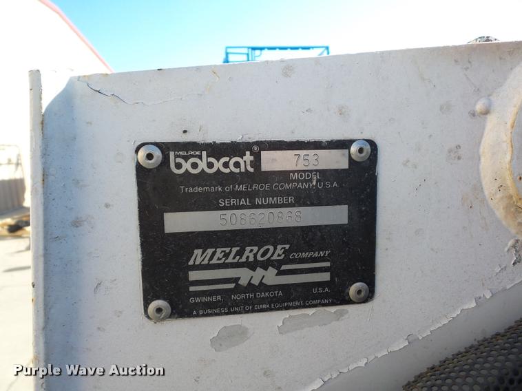 image for item J1607 1993 Bobcat 753 skid steer