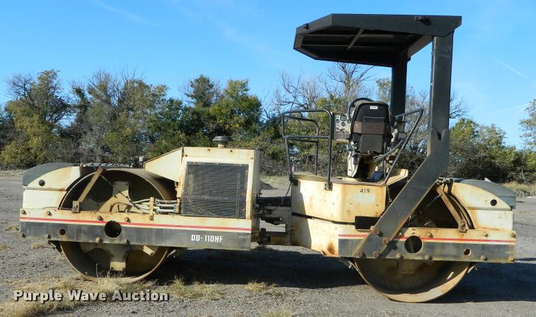 image for item J5063 2000 Ingersoll Rand DD110HF double drum vibratory roller
