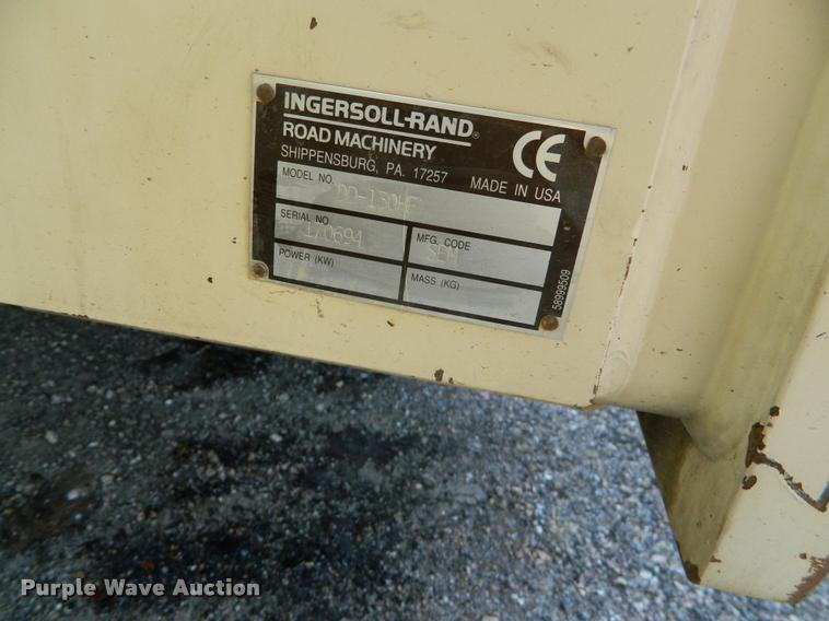 image for item J5069 2002 Ingersoll Rand DD130HF double drum vibratory roller