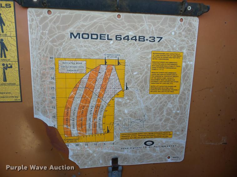 image for item J8713 Lull 644B-37 telehandler