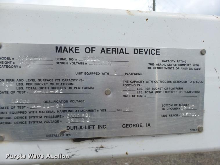 image for item K3088 Dur-a-lift DFSL-37 bucket attachment