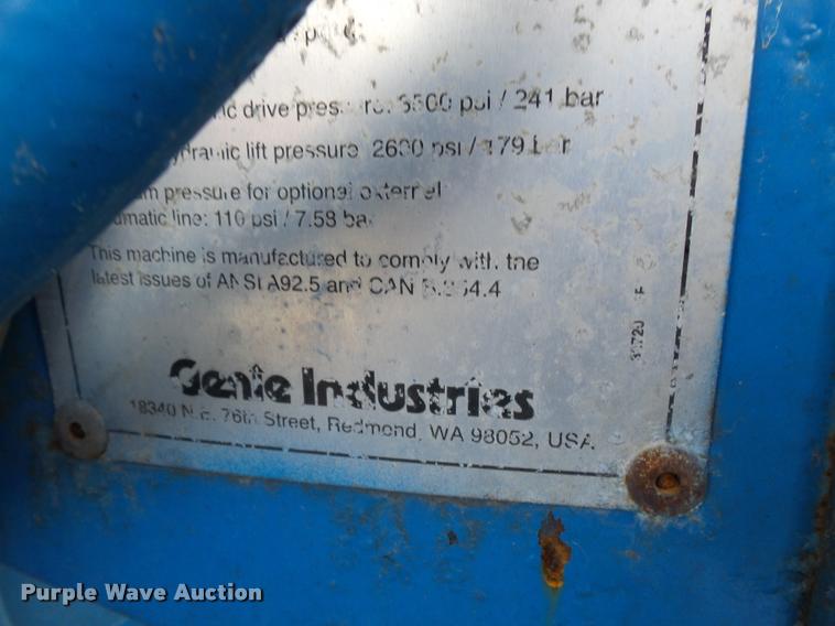 image for item K3425 Genie S40 boom lift