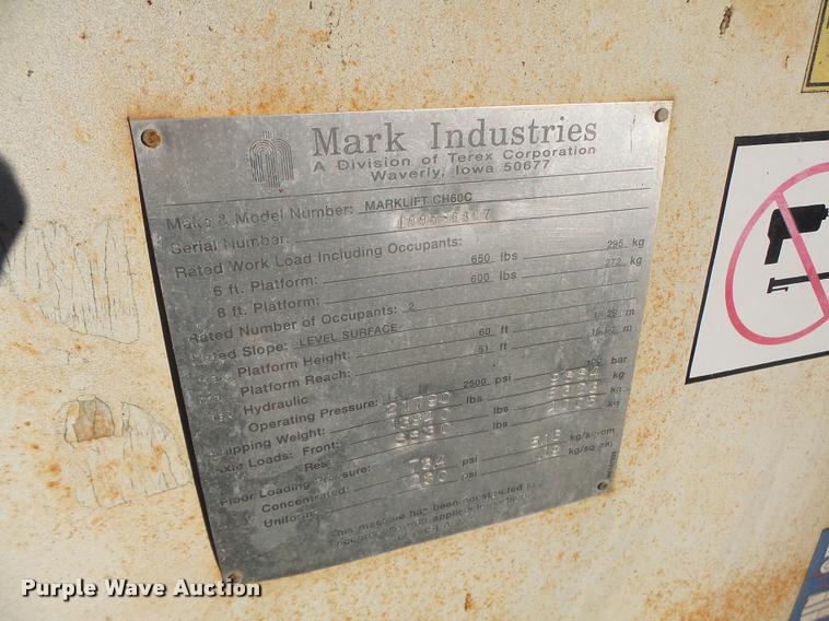 image for item K5558 Mark Lift CH60C boom lift