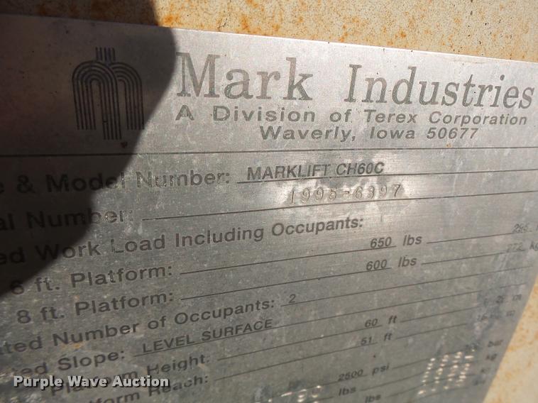 image for item K5558 Mark Lift CH60C boom lift