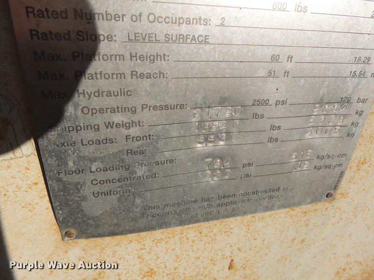 image for item K5558 Mark Lift CH60C boom lift