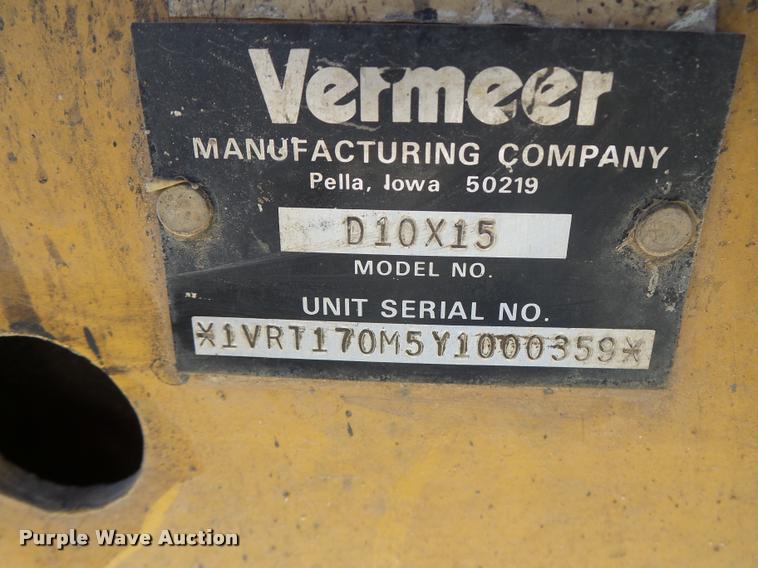 image for item K5561 2000 Vermeer D10X15 directional drill
