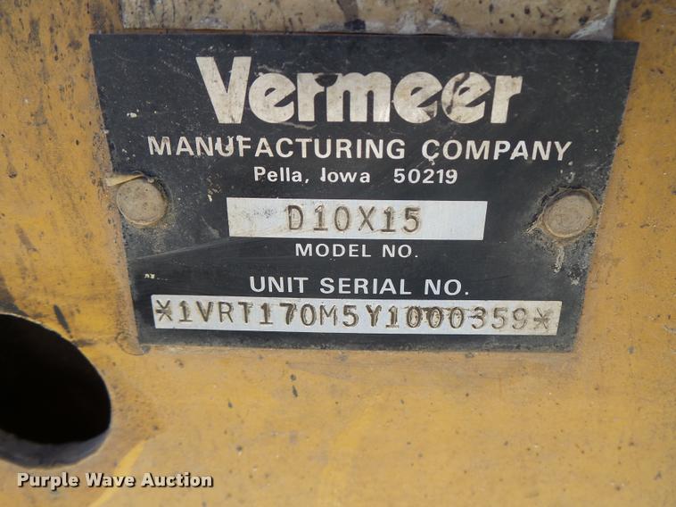 image for item K5561 2000 Vermeer D10X15 directional drill