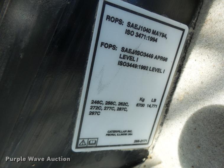 image for item K5578 2012 Caterpillar 289C skid steer