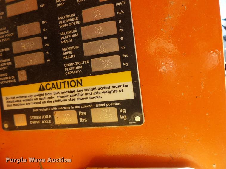 image for item K5584 2008 Snorkel 1930 scissor lift