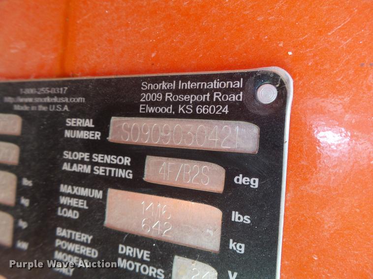 image for item K5584 2008 Snorkel 1930 scissor lift