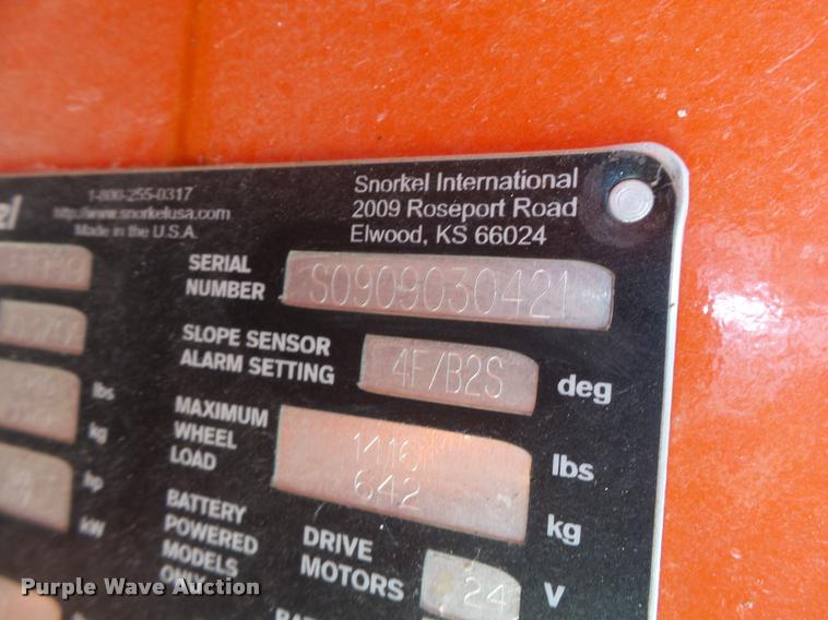 image for item K5584 2008 Snorkel 1930 scissor lift