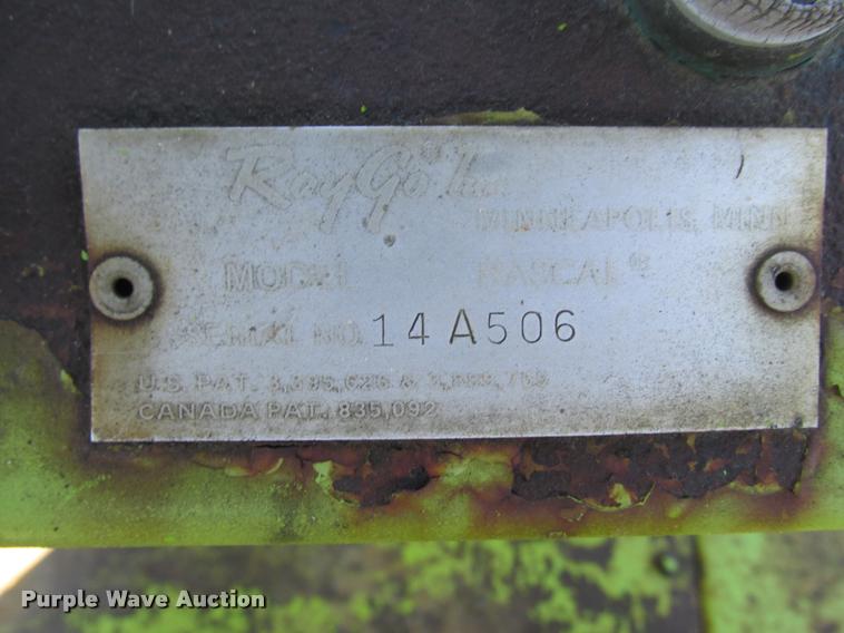 image for item K6223 1978 Raygo Rascal 420C single drum vibratory roller