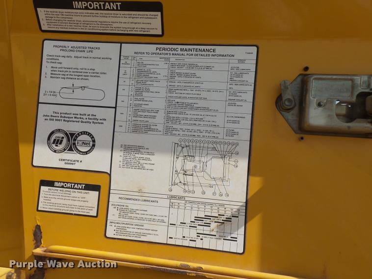 image for item K7006 2000 John Deere 850C LT Series II dozer