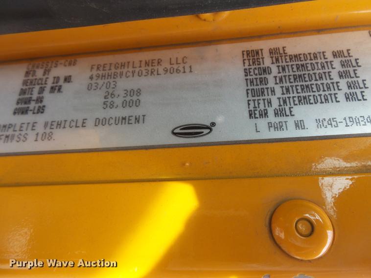 image for item L3579 2003 Sterling Condor paint striper truck