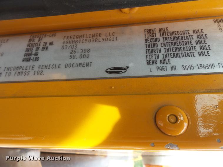 image for item L3579 2003 Sterling Condor paint striper truck