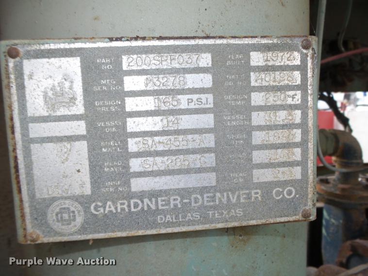 image for item L4188 1972 Gardner Denver 150 Rota Screw air compressor