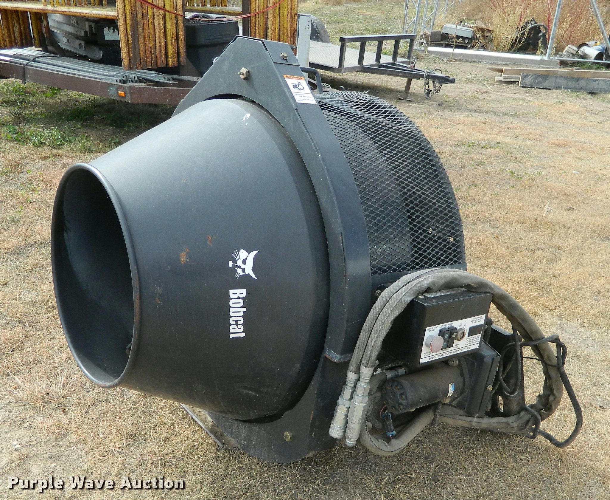Bobcat skid steer cement mixer in Hays, KS Item J5059 sold Purple Wave
