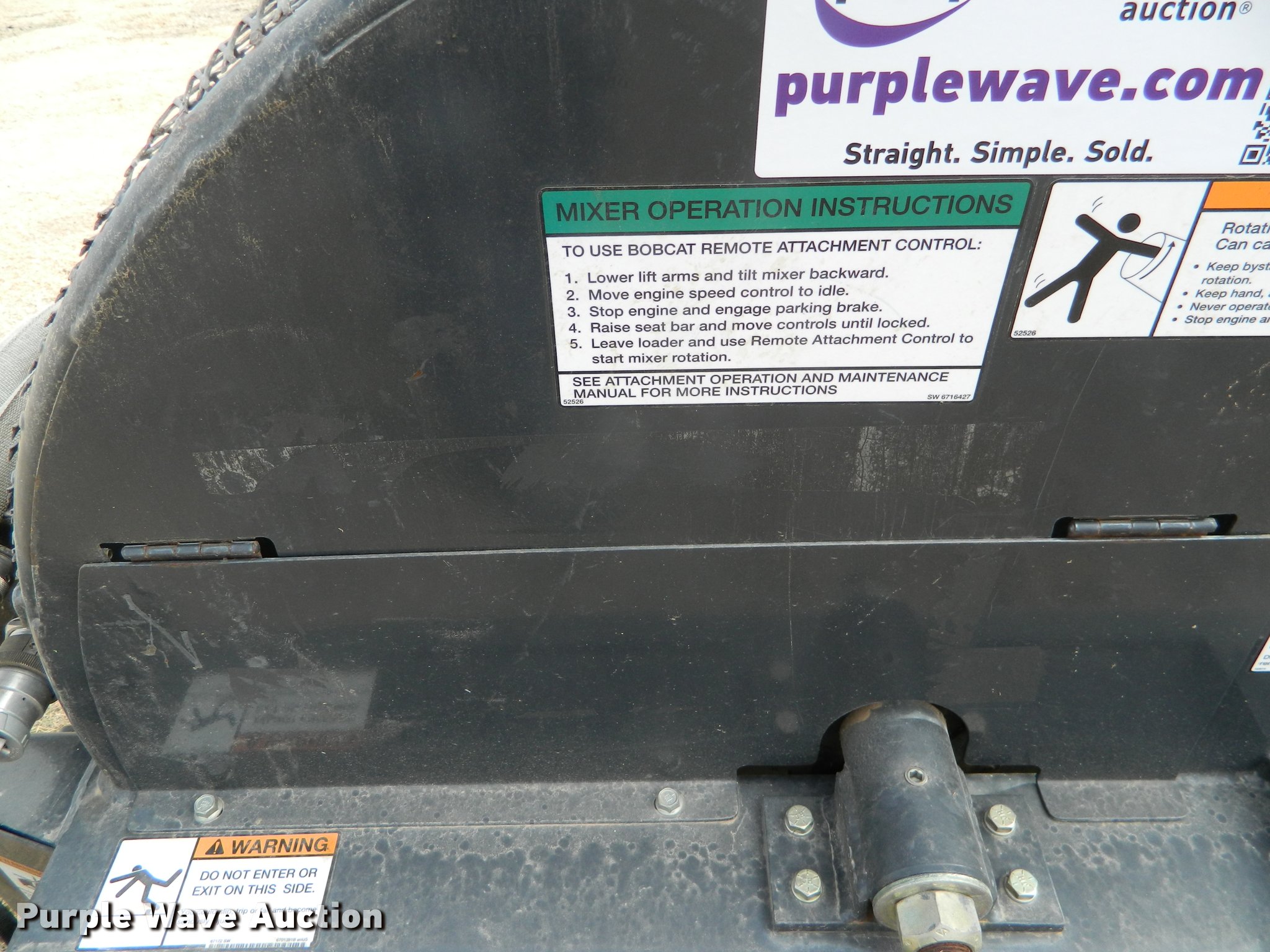 Bobcat skid steer cement mixer in Hays, KS Item J5059 sold Purple Wave