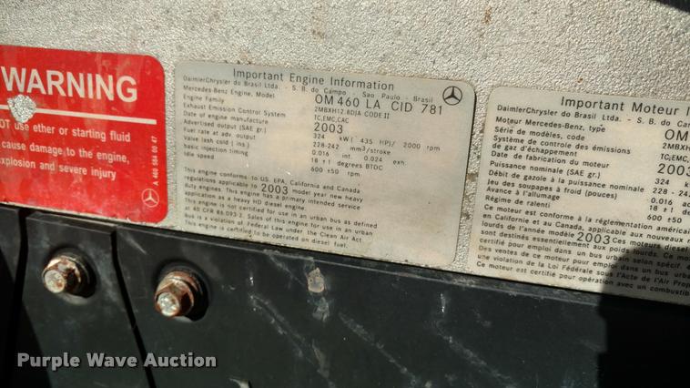 image for item DA4406 2003 Mercedes Benz 781 C.I.D. six cylinder diesel engine