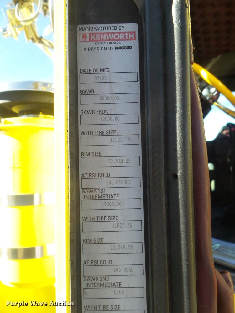 image for item DA5015 2004 Kenworth W900 semi truck