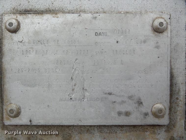 image for item DA8986 1998 Transcraft Eagle W2 flatbed trailer